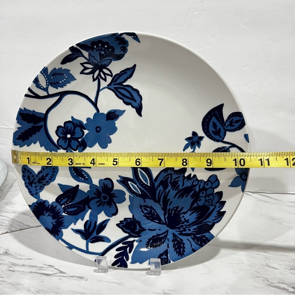 Royal Norfolk Large Dinner Floral Plates 10.5" (Set of 2) White Blue Ceramic - Picture 8 of 8